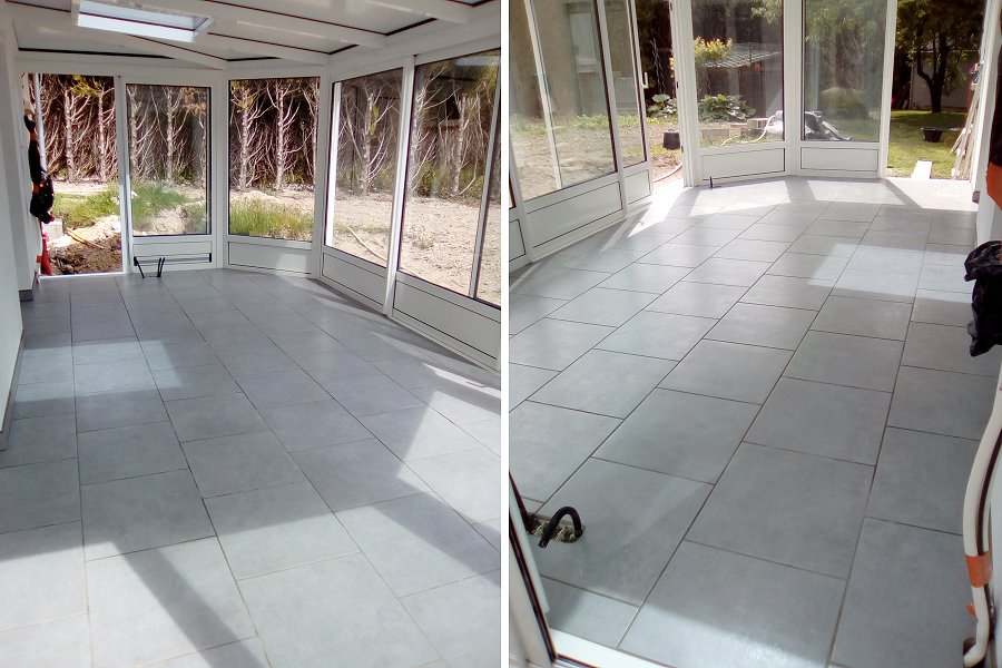 Carrelage véranda